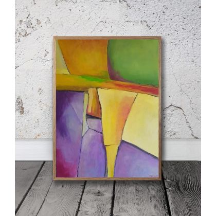 Abstrakcja - 50/60 cm, Paulina Lebida, obrazy akryl