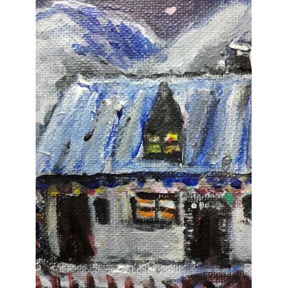 Krystyna Mościszko - obrazy akryl - domek w górach foto #1