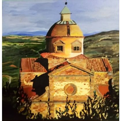 Cortona - Kościół Santa Maria, Ewa Mościszko, obrazy akryl