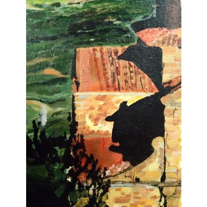 Ewa Mościszko - obrazy akryl - Cortona - Kościół Santa Maria foto #2