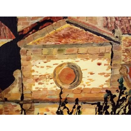 Ewa Mościszko - obrazy akryl - Cortona - Kościół Santa Maria foto #4