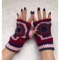 MITENKI FREEFORM CROCHET RÓZ