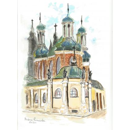 Katedra w Poznaniu, Bożena Ronowska, obrazy akwarela
