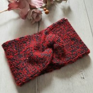 Gruba opaska, handmade, turban, melanż.
