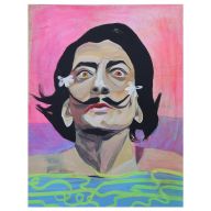 RÓŻOWY DALI, AKRYL 30 X 40CM