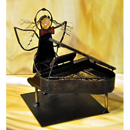 Aniołek witrażowy pianista, Aleksander Makarski, anioły i aniołki