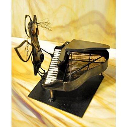 Aleksander Makarski - anioły i aniołki - Aniołek witrażowy pianista foto #1