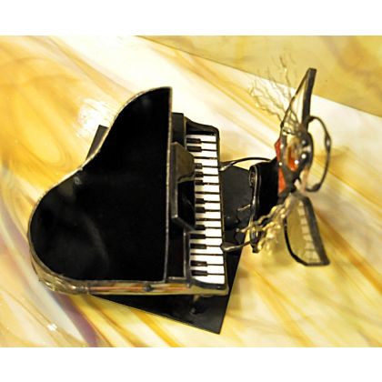 Aleksander Makarski - anioły i aniołki - Aniołek witrażowy pianista foto #3