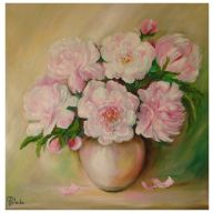 Piwonie  obraz olejny 50-50cm