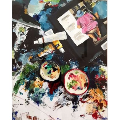 Kolorowa inspiracja, Małgorzata Nowopolska, obrazy akryl