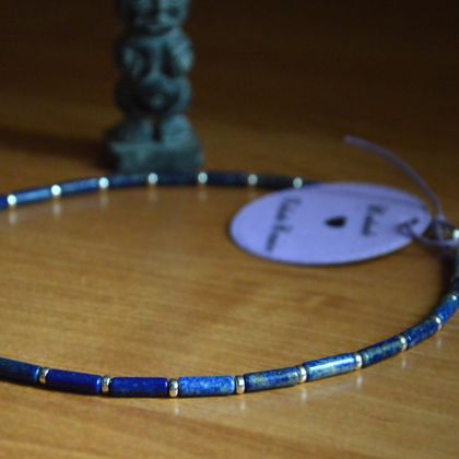Lapis Lazuli Naszyjnik męski Srebro, Jolanta Krawiec, biżuteria męska