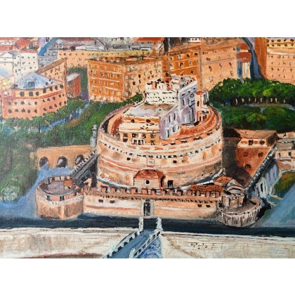 Krystyna Mościszko - obrazy akryl - Rzym Włochy zamek Świętego Anioła foto #2