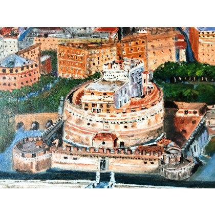 Krystyna Mościszko - obrazy akryl - Rzym Włochy zamek Świętego Anioła foto #4