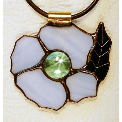 Wisior kwiatek z listkiem, Aleksander Makarski, wisiory