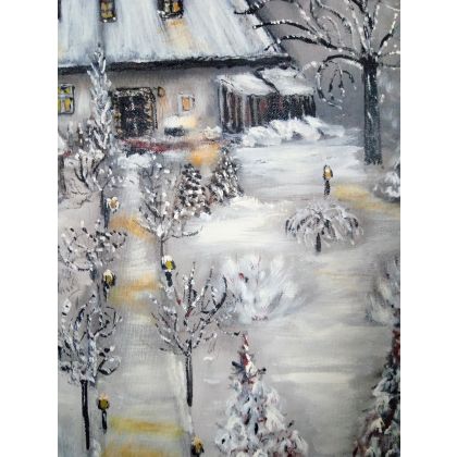 Krystyna Mościszko - obrazy akryl - Zima w górach foto #3