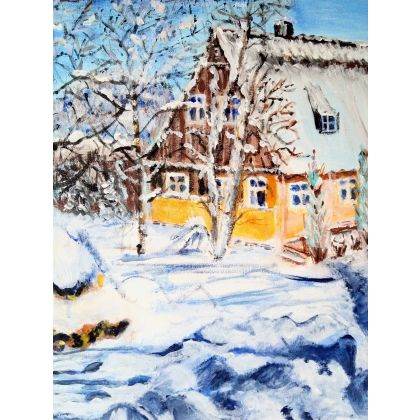 Krystyna Mościszko - obrazy akryl - Zima w górach foto #1