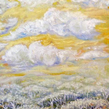 Elżbieta Goszczycka - obrazy olejne - Chmury i drzewa foto #3