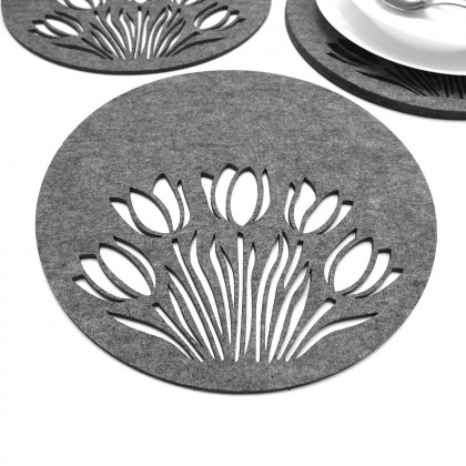 home variety - podkładki na stół - podkładki Tulipany pod talerz, 4szt, ś foto #1