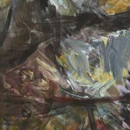 Eryk Maler - obrazy olejne - Ryby, pion, 80x120 cm, 2020 foto #1