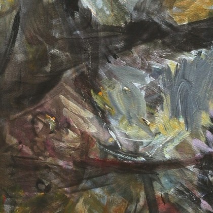 Eryk Maler - obrazy olejne - Ryby, jako krzyż, 80x120 cm, 2020 foto #1
