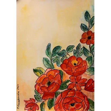 Róże, Małgorzata Kossakowska, obrazy akwarela