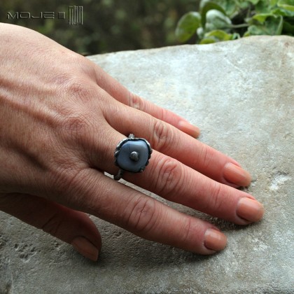 Moje MW - pierścionki - Agat w chropowatościach foto #2