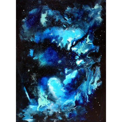 Galaktyka Niebieska, Karolina Skórska, obrazy akryl