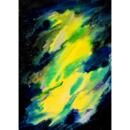 Galaktyka Zielona, Karolina Skórska, obrazy akryl