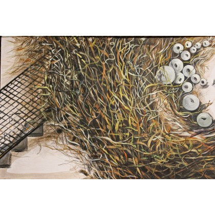 Sara Mondrian - obrazy olejne - Trudna droga ( dyptyk - 2 części) foto #1