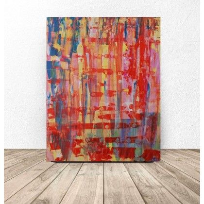 kolorowa abstrakcja V, Marlena Kuć, obrazy akryl