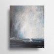 Samotna łódź- obraz akrylowy 38/46 cm