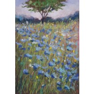 NIEBIESKA ŁĄKA - PRACA WYKONANA PASTEL