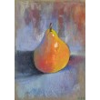 Gruszka - praca wykonana pastelami