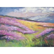 fioletowa łąka - praca wykonana pastel