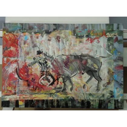 Eryk Maler - obrazy olejne - Korrida, 70x100, 2021 foto #1
