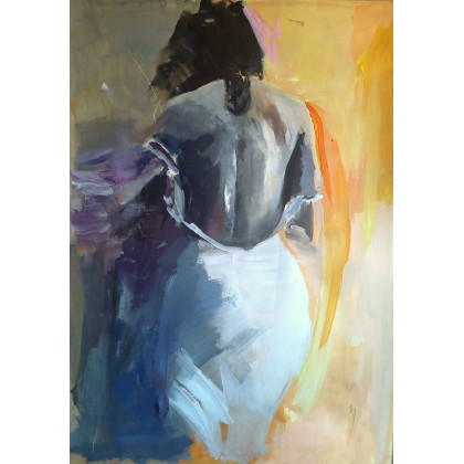 woman 100x70, Alina Louka, obrazy akryl