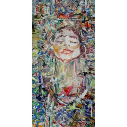 Rustykalny obraz 6, 45x90 cm, 2021, Eryk Maler, obrazy olejne