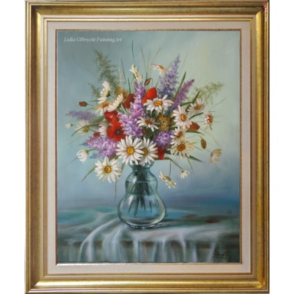 Lidia Olbrycht - obrazy olejne - Białe Tulipany, ręcznie malowany foto #2