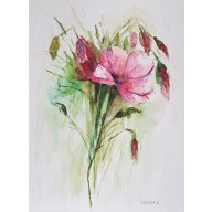 Kwiaty-akwarela formatu 24/32 cm