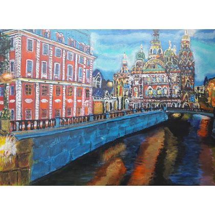 Rosja Sankt Petersburg, Krystyna Mościszko, obrazy akryl