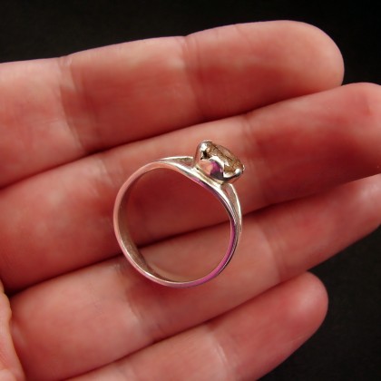 Gagat - pierścionki - Srebrny Pierscionek z Kwarcem z Rutylem foto #3