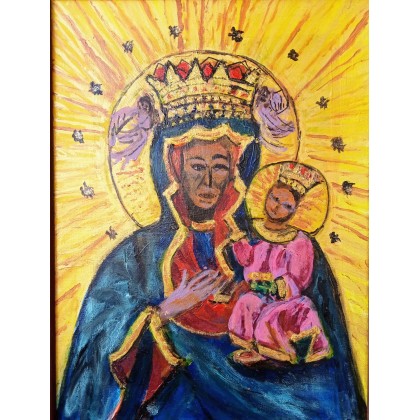 Matka Boska z Dzieciątkiem, Krystyna Mościszko, obrazy akryl