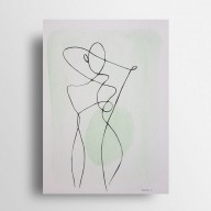 Kobieta-minimalizm -akwarela