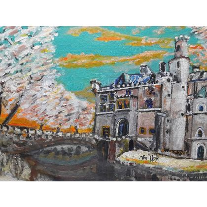 Zamek karpniki, Krystyna Mościszko, obrazy akryl