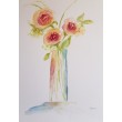 Kwiaty w wazonie -akwarela