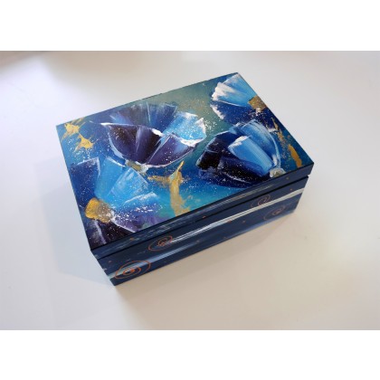 Szkatułka Maki niebieskie, 4mara, kasetki, pudełka