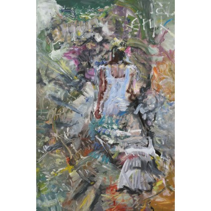 Flamenco, 80x120, 2021, Eryk Maler, obrazy olejne