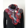 Szalik freeform crochet multikolor