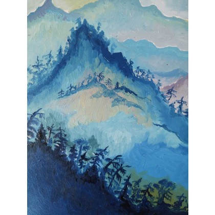 Góry we mgle, Marlena Kuć, obrazy olejne