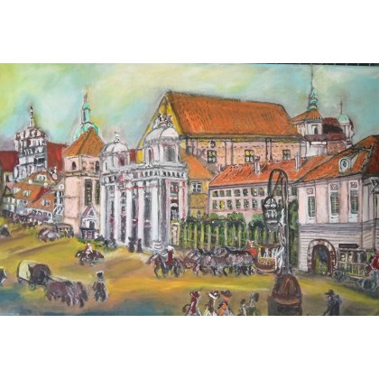 Warszawa 18 wiek Kościół SW.Anny, Krystyna Mościszko, obrazy akryl